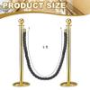 LQSYBHD Stanchion Rope, 3.3 ft, Black view 2