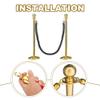 LQSYBHD Stanchion Rope, 3.3 ft, Black view 3