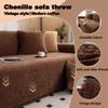 Chenille Sofa Throw with Tassels, Reversible Sofa Cover, Pet-Friendly, Style-c6, 180 x 230 cm view 2