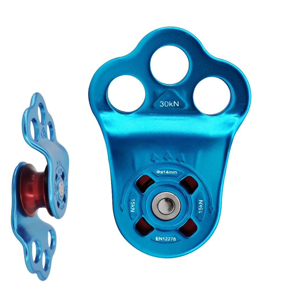 Rope Pulleys, 30 kN Heavy-Duty Ascender System | Rope Rescue Equipment | For Slackline Rigging, Tree Rescue, Backyard Rappelling