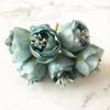 LIJUCAI 9-Piece Small Silk Tea Rosebud Bouquet, Artificial Flowers for Home and Wedding Decor view 1