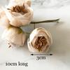 LIJUCAI 9-Piece Small Silk Tea Rosebud Bouquet, Artificial Flowers for Home and Wedding Decor view 2