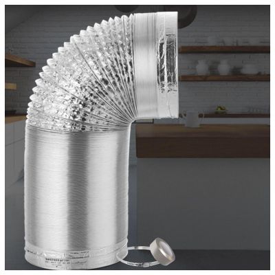 Aluminum Foil Ventilation Duct Hose, Flexible, High-Temperature Resistant, 2 m x 170 mm