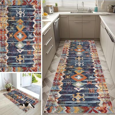 CXUEHNL Hallway Runner Rug 120 x 250 cm, Non-Slip Kitchen Rug