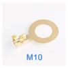 Insulated Ring Wire Terminals, 100-Piece Copper Crimp Terminals, M3/M4/M5/M6/M8/M10 (M10) view 2