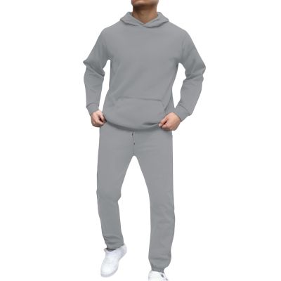 WAZHAKU Men's Y2K Hooded Tracksuit, 2-Piece Winter Sportswear
