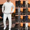 WAZHAKU Men's Y2K Hooded Tracksuit, 2-Piece Winter Sportswear view 2