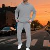 WAZHAKU Men's Y2K Hooded Tracksuit, 2-Piece Winter Sportswear view 3