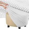 RTSFKFS Round Ottoman Footstool Cover, Cream, 93 x 93 cm view 1