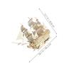 minkissy Wooden Ship Model, 1 Set, for Adults, Model-Building Kit for Décor view 2