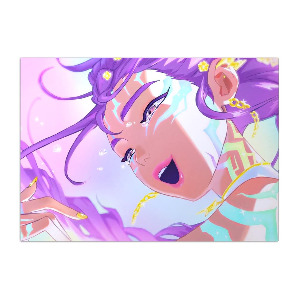 Displate K-Pop Demon Hunters Metal Poster - Chasing Legends - Rumi Tears and Song - Huntrix - 48 x 67.5 cm