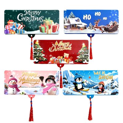 YPBEW 10-Slot Christmas Card and Money Holder, Foldable Recycled Paper Wallet
