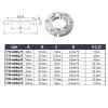 1-Piece CF16/CF25/CF35/CF50/CF63/CF80 Vacuum Internal-Weld Flange, SS304 Stainless Steel Fixed Flange (CF35, 45° Welding) view 2
