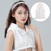 Cabilock Unisex Detachable Hooded Mock Collar, White view 3