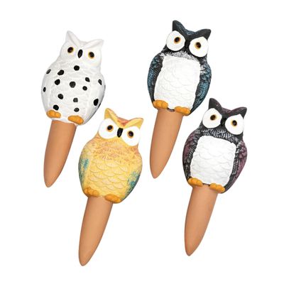 TEHAUX Owl Plant Watering Devices, 4 Pieces, 210 ml, Laterite