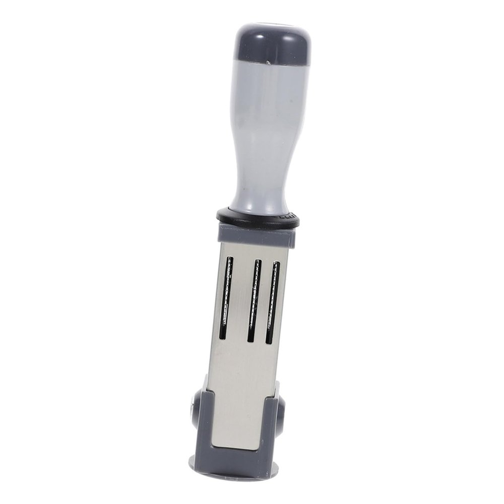 GRIRIW PP and Metal Date Stamp, Small Time Stamp with Ink Holder for Paper Crafts and Daily Office Use