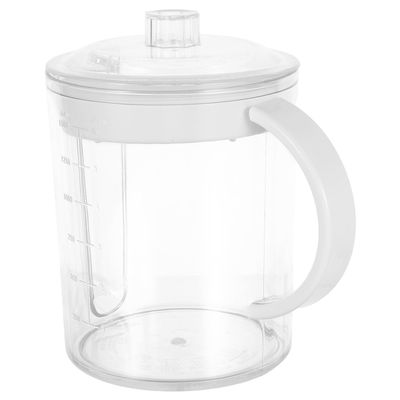 MOLUCKFU Fat Separator Measuring Cup with Strainer, White