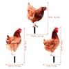 Three Acrylic Chicken Garden Stakes, Decorative Realistic Brown Lawn Ornaments view 3