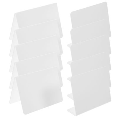 TOGEVAL 10-Pack Acrylic Table Number Holders with Gold Labels