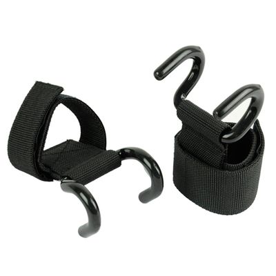 NOLITOY Weightlifting Hooks, 2-Piece Pair with Wrist Straps, Black