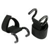 NOLITOY Weightlifting Hooks, 2-Piece Pair with Wrist Straps, Black view 1
