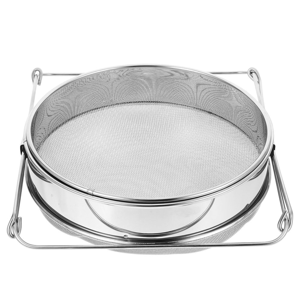 NOLITOY 2-Piece Double-Mesh Honey Strainer, Stainless Steel Mesh, Durable Honey Filter with Handle for Beekeeping
