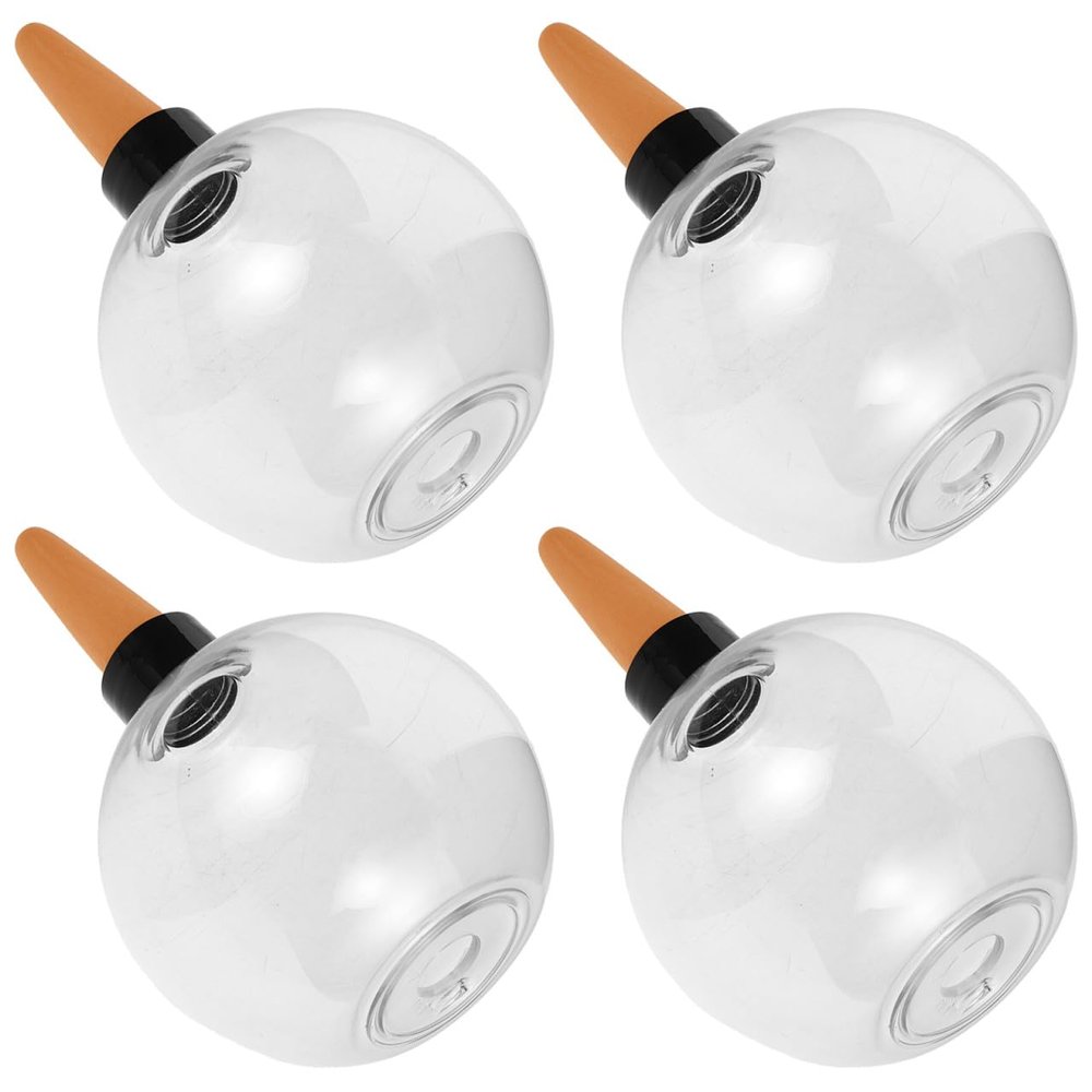 Gadpiparty 4-Piece Self-Watering Globes, Refillable, with Slow Water Release