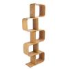 Tissting S-Shaped Geometric Modern Bookshelf, Large Decorative Freestanding Shelf, 5-Tier view 1
