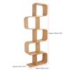 Tissting S-Shaped Geometric Modern Bookshelf, Large Decorative Freestanding Shelf, 5-Tier view 2