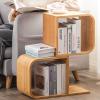 Tissting S-Shaped Geometric Modern Bookshelf, Large Decorative Freestanding Shelf, 5-Tier view 3