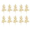 ALCXAZS Creative Christmas Decorations with Glitter Branches and Fir Sprigs, White and Gold, 30 Pieces view 1