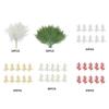 ALCXAZS Creative Christmas Decorations with Glitter Branches and Fir Sprigs, White and Gold, 30 Pieces view 3