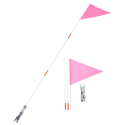 Cabilock 2-Pack Bicycle Safety Flags for Children, Pink