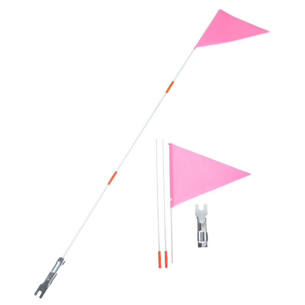 Cabilock 2-Pack Bicycle Safety Flags for Children, Pink