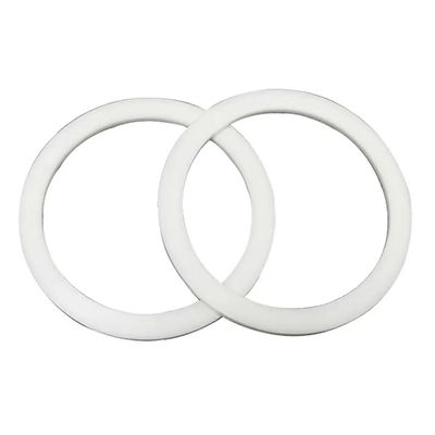 LAXALO 10-Piece White PTFE Gaskets, Cold-Resistant Round Washers for Valve Components (140 x 128 x 2 mm)