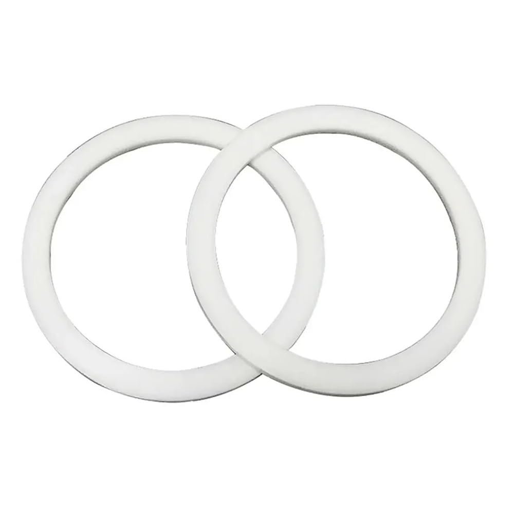 LAXALO 10-Piece White PTFE Gaskets, Cold-Resistant Round Washers for Valve Components (140 x 128 x 2 mm)