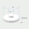 LAXALO 10-Piece White PTFE Gaskets, Cold-Resistant Round Washers for Valve Components (140 x 128 x 2 mm) view 2