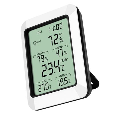Digital Plastic Hygrometer with Stand for Baby Room and Bedroom