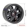 4PCS 1.9" Metal Alloy Beadlock Wheels for Axial, Tamiya, TRX-4, SCX10 III, CC01 and D90 1/10 RC Rock Crawlers (Black) view 4