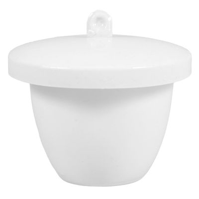 70 mL Ceramic Laboratory Crucible with Lid and Handle