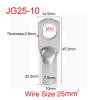JG6/10/16/25/35/50/70/95/120-300 Marine Copper Screw-Hole Wire Lugs (JG25-10, 5 pcs) view 3