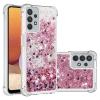 Compatible with Samsung Galaxy A32 5G Case, Pink Glitter Liquid Quicksand TPU Case view 2