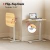 SANODESK Height-Adjustable Side Table with Casters, 60 × 40 cm view 2