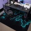 Highdi Office Chair Floor Mat, Non-Slip and Scratch-Resistant, Gaming Style, Green Light, 100 x 120 cm view 1