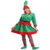 Sinleey Women's Christmas Elf Costume Outfit, Green, XXL view 1