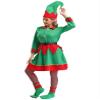 Sinleey Women's Christmas Elf Costume Outfit, Green, XXL view 4