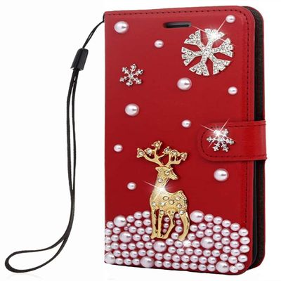 BLOTECH Glitter Rhinestone PU Leather Wallet Case for Realme Narzo 80 Lite
