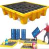 Hrxllb Modular Spill Containment Tray, Stackable Removable Grid Tray with Drain Opening, 66 x 66 x 15 cm view 1