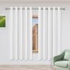 LIUJYUAN Living Room Curtains with Grommets, 400 x 125 cm, Thick Thermal Blackout Curtains, White view 1