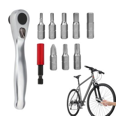 Portable Bicycle Repair Tool Set with Multi-Function Screwdriver